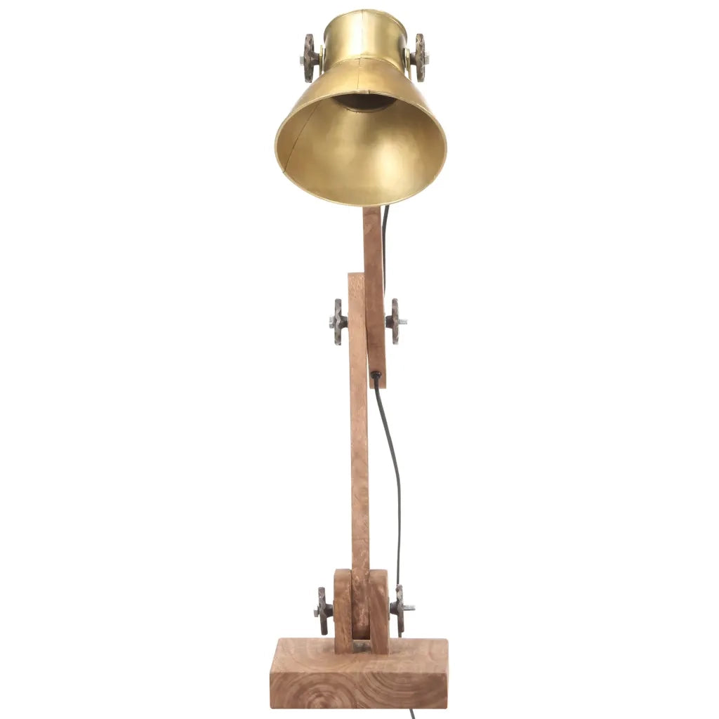 Lampada da Scrivania Industriale Ottone Rotonda 58x18x90 cm E27cod mxl 95487