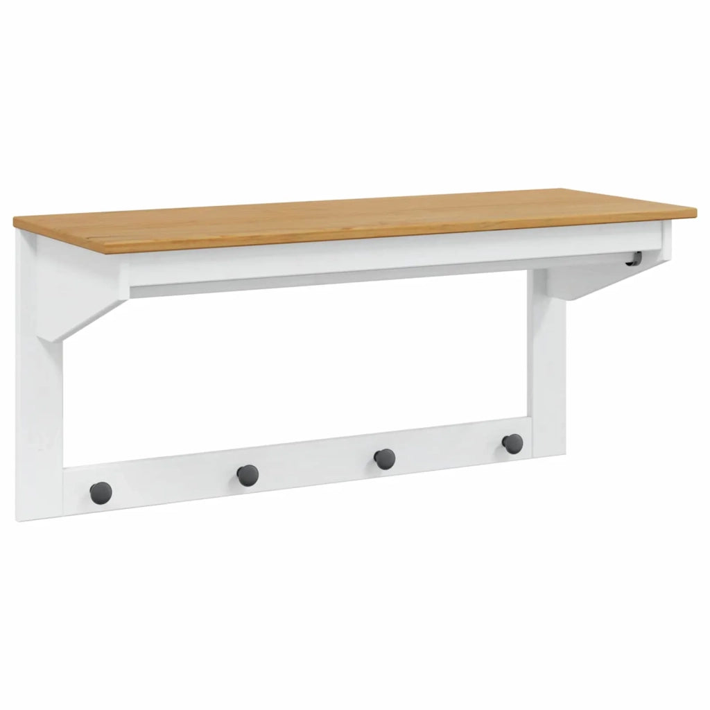 Appendiabiti HILL Bianco e marrone miele 90 x 35 x 41,5 cm CFW6557978