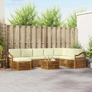 Set divano sezionale con cuscino 9 pcs Naturale e Crema 3375345