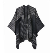 Sciarpa da donna double-face, scialle caldo e spesso in jacquard in stile europeo e americano.