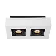 Plafoniera spot Italux Casemiro 2xGU10 bianco/nero