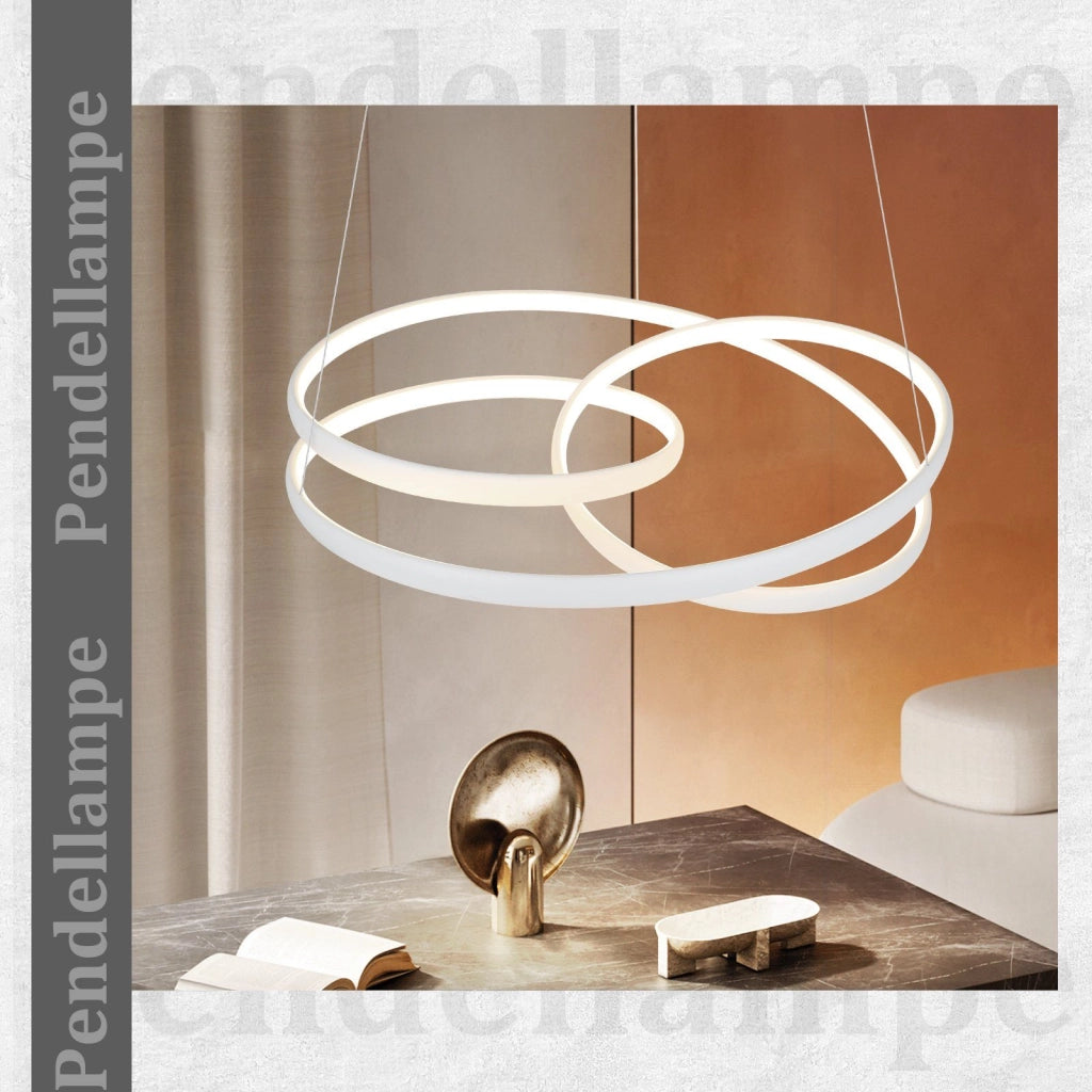 Lampada a sospensione ZMH LED dimmerabile bianca 150 cm 55 W per tavolo da pranzo e soggiorno