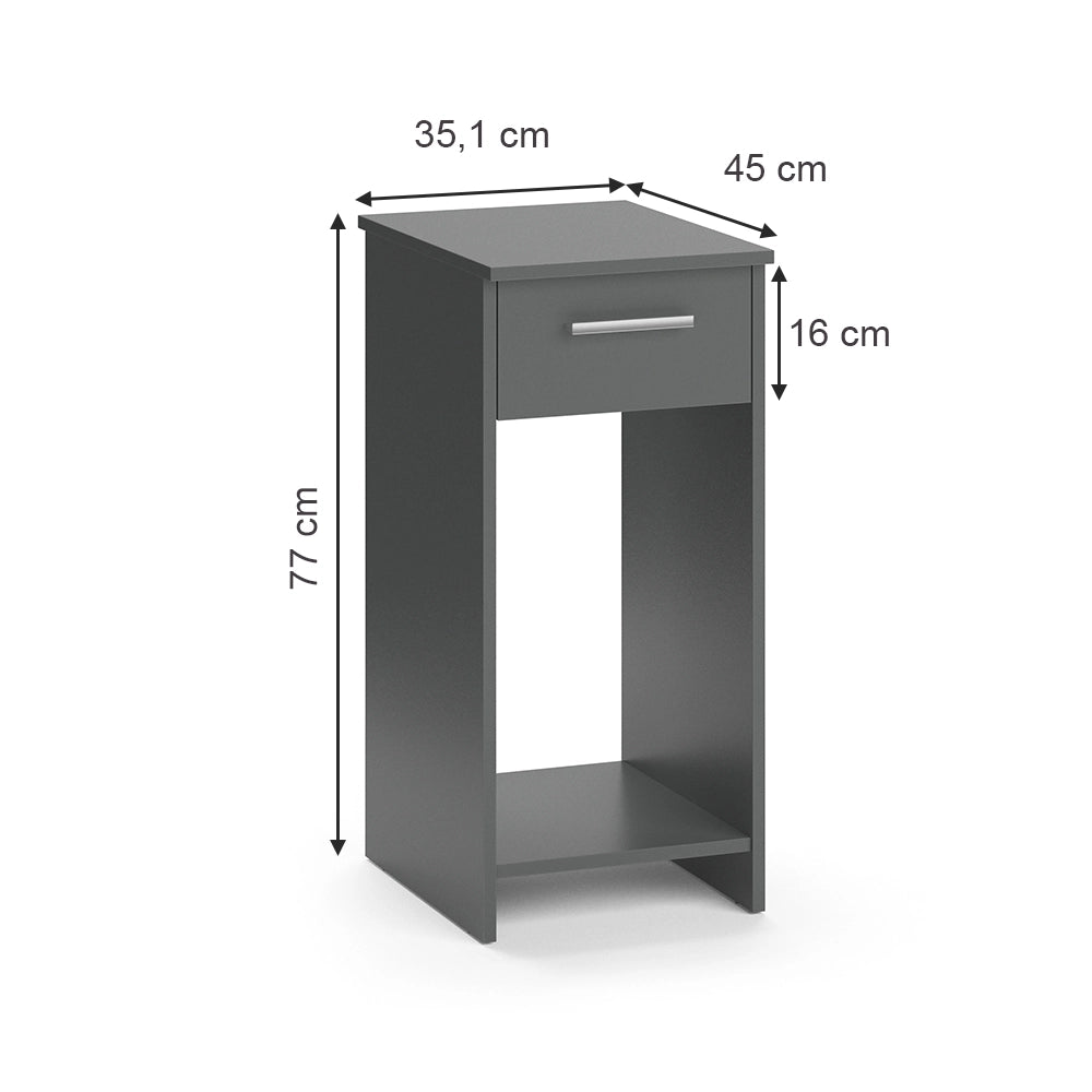 Vicco Armadio per PC Antracite 35.1 x 45 cm