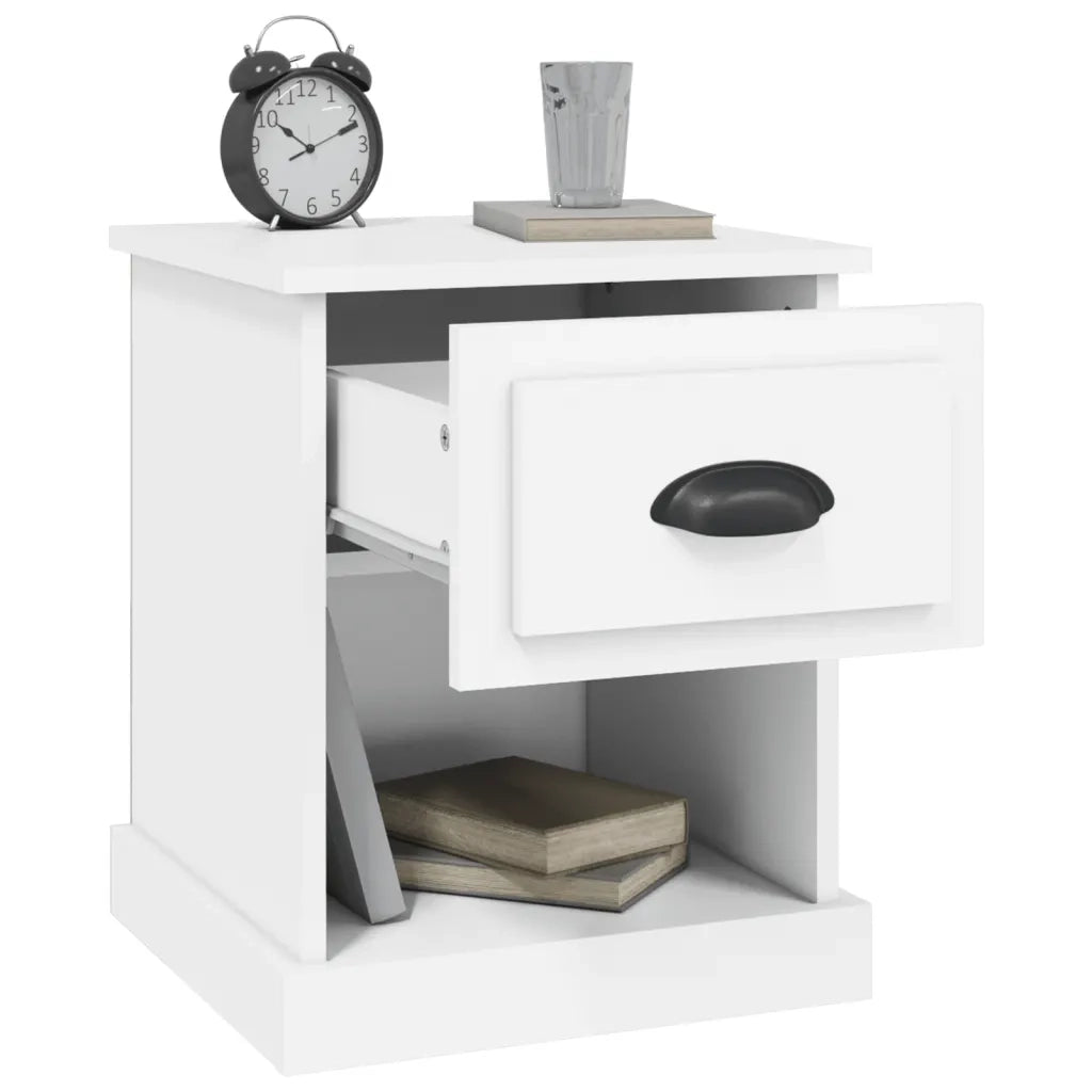 Comodini 2 pz Bianchi 39x39x47,5 cm in Legno Multistrato 816129