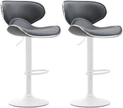 Set 2x Sgabelli LAS VEGAS V2 in similpelle grigio,bianco