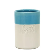 Bicchiere in ceramica blu/bianco - serie Bath