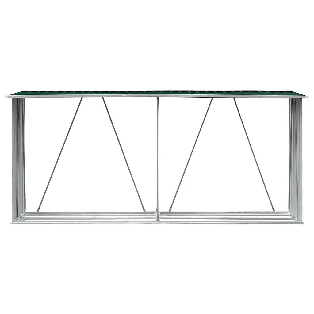 Capannone da Giardino in Acciaio Zincato 330x84x152cm Verde 47083
