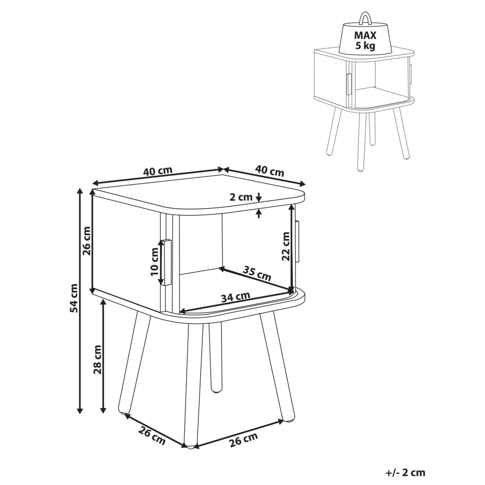 Comodino in legno chiaro Gambe in legno massiccio MDF Scorrevole Armadio Soggiorno