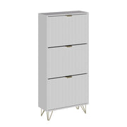 Vicco Armadio per le scarpe Bianco 60 x 128.5 cm 3 scomparti