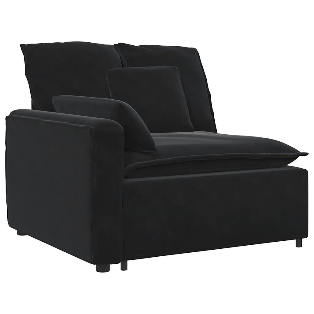 Divano Modulare con Cuscini Nero CFW6725477