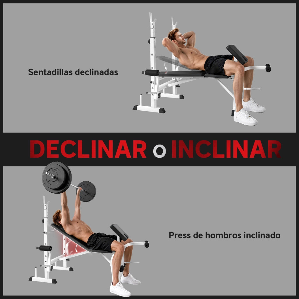 Panca Inclinabile per Palestra con Attrezzi ¨C zephmum ¨C Regolabile
