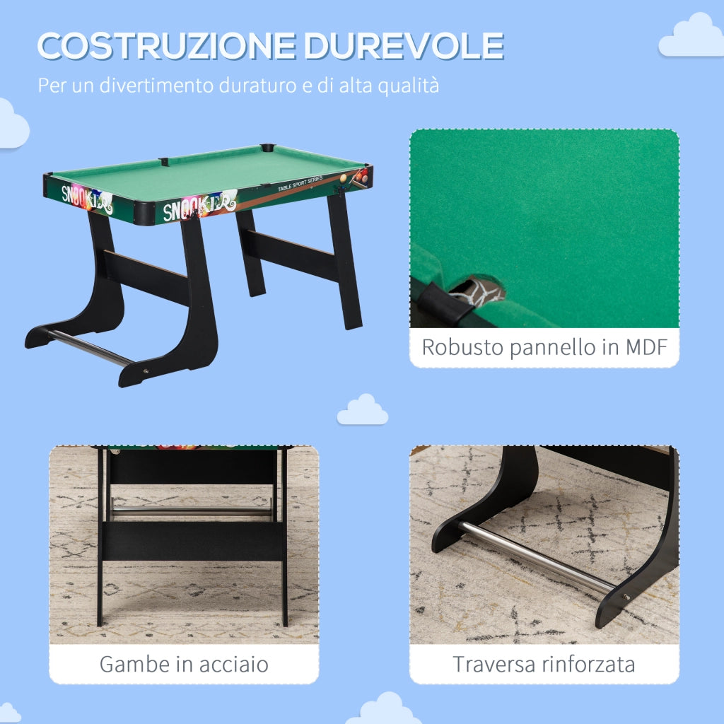 Tavolo da Gioco 6 in 1 ¨C Zephmum ¨C Bianco 118x104x71 cm