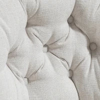 Sedia da ufficio senza braccioli, sedia da scrivania comoda con sedile imbottito e altezza regolabile, Bianco crema