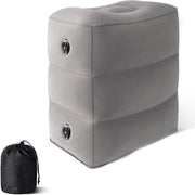 Piedistallo Inflabile - Regolabile in Altezza per Viaggi - Ideale per il Sonno, Ufficio, Casa e Altro (Grigio)
