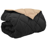 Piumone | Duvet Invernale Nero e Talpa 200 x 240 cm Microfibra