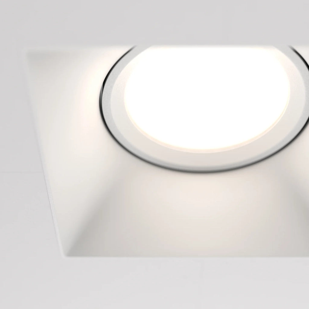 Maytoni Lampada da incasso Dot 1 luce GU10 bianco alluminio