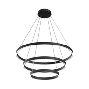 Maytoni Lampadario moderno Rim 3 luci LED integrato nero alluminio