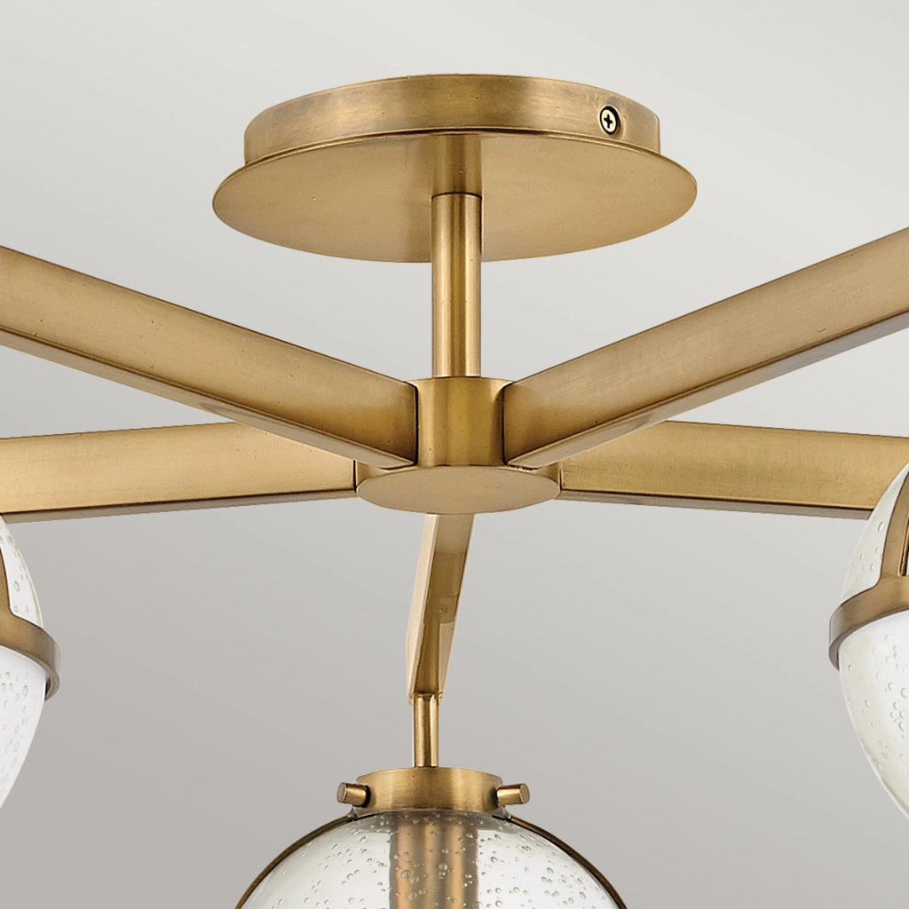 Lampada a sospensione Hollis ottone anticato 5xE14 Hinkley