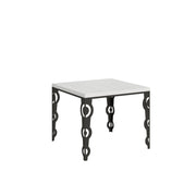 Tavolo apribile 90x90/180 cm Karamay Libra telaio Antracite - Bianco Frassino