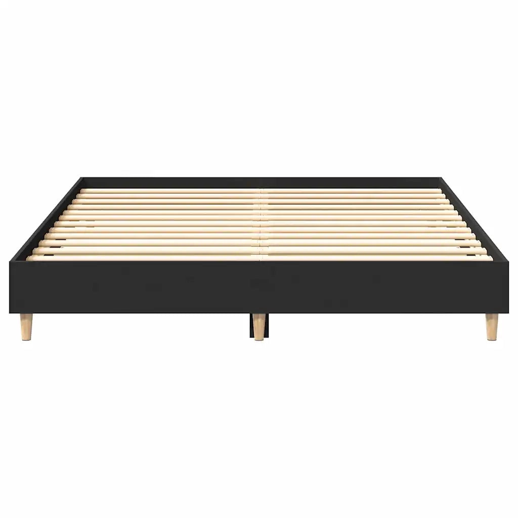 Giroletto senza Materasso Nero 150x200 cm in Legno Multistrato 3328709