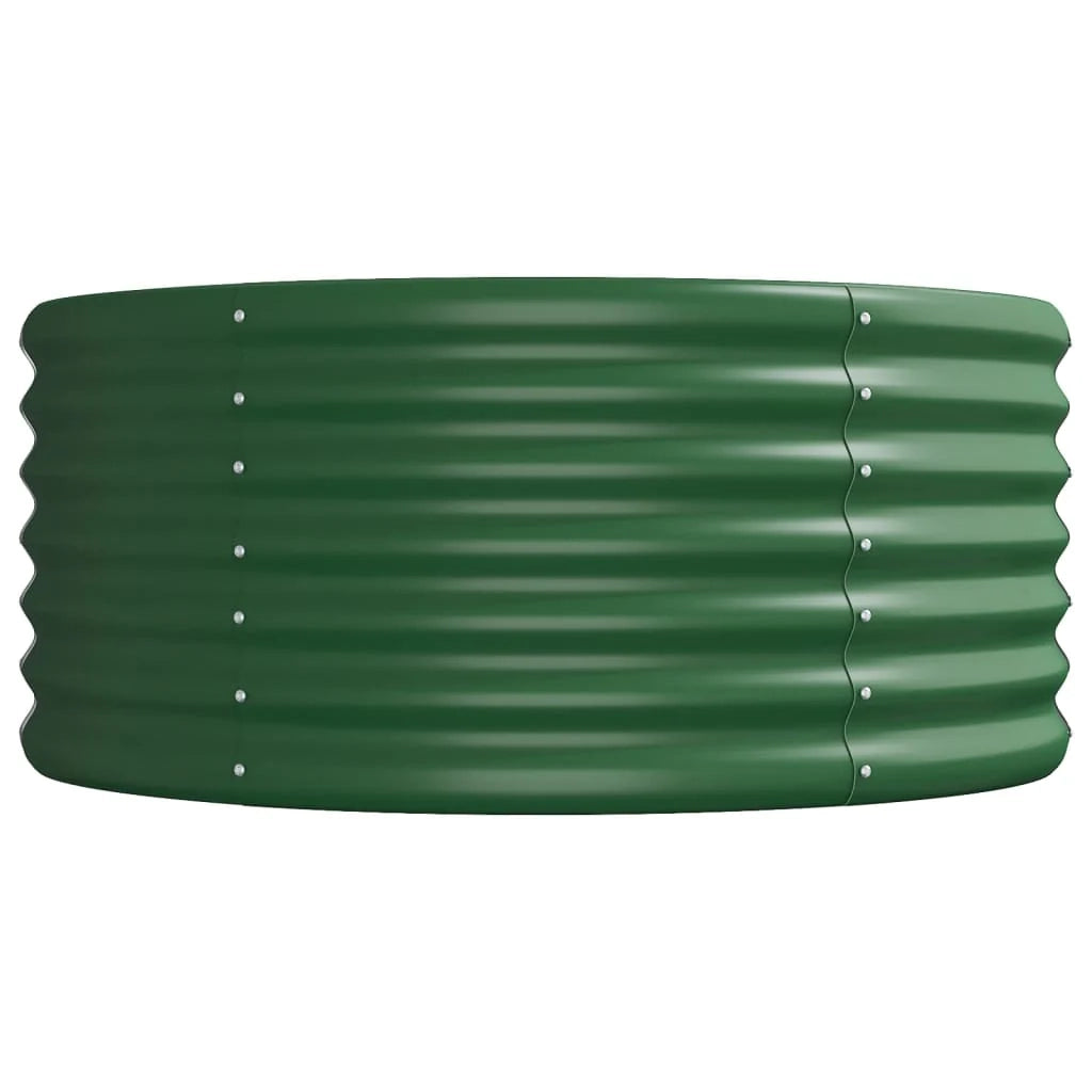 Fioriera rialzata per piante e fiori adatta per terrazze e giardini acciaio verniciato a polvere 224 x 80 x 36 cm verde 02_0039603