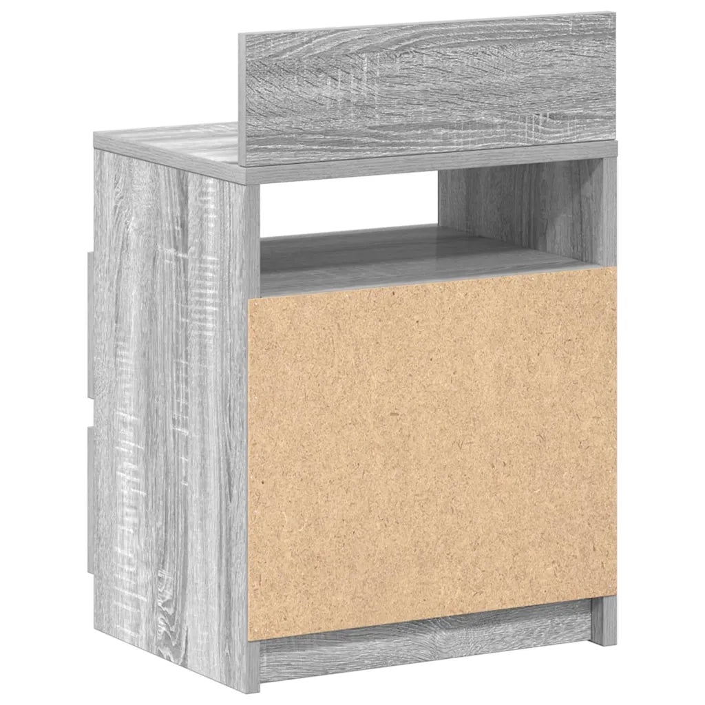 Comodini 2 pz con 2 Cassetti Grigio Sonoma 40x33x60 cm 858571