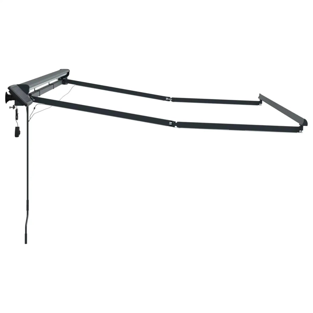 Cornice per Tenda Manuale con LED Antracite 3 x 2 m Alluminio