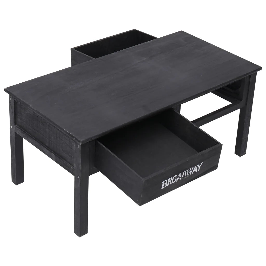 Tavolino da Salotto Nero 100x50x45 cm in Legno 284141