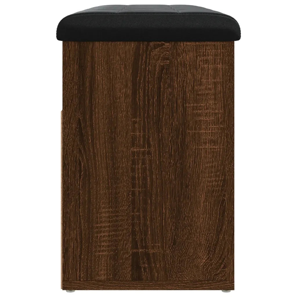 Panca per Scarpe Rovere Marrone 82x32x45,5 cm Legno Multistrato 835032