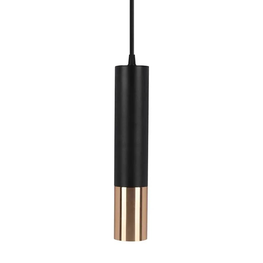 Lampada a sospensione tubolare nero/oro GU10 V-TAC VT-977