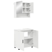 Set di mobili per il Bagno | Armadio da bagno Montaggio a parete 2 pz Bianco