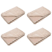 Coperta antiscivolo in sintetica di coniglio Olite 4 pz Beige
