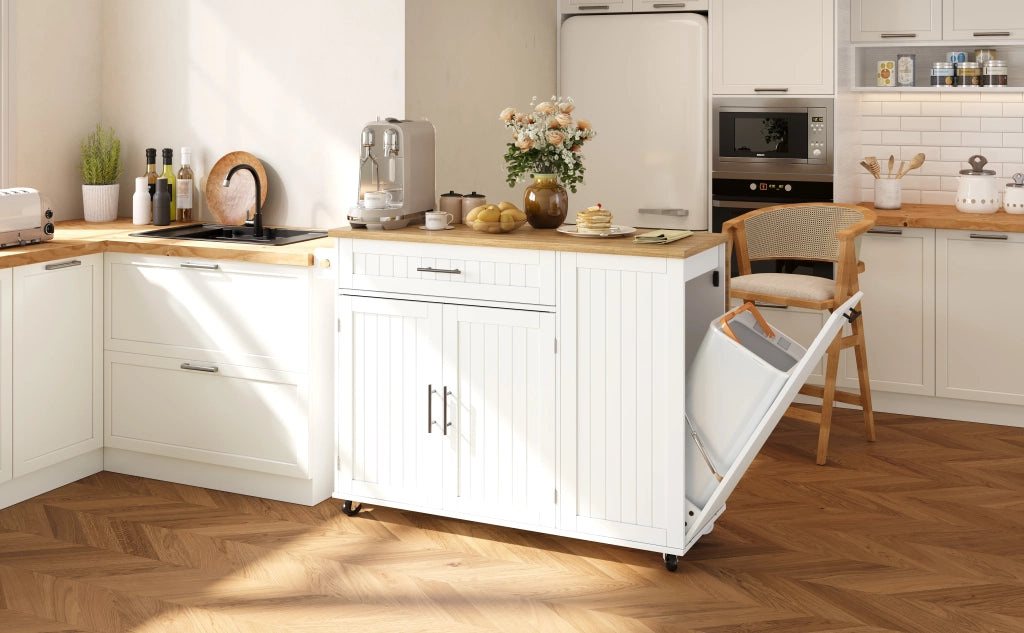 Isola da cucina mobile con piano ribaltabile, carrello portaoggetti, cassetto, ruote frenanti, 130x70x93 cm