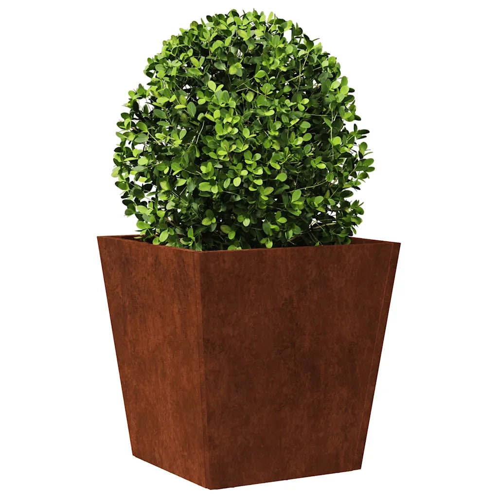 Fioriera | Cassetta per fiori | Vaso da Giardino 40x40x40 cm in Acciaio Corten