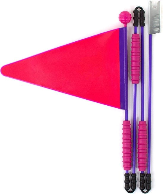Wimpello Reflectente 4-delic 160 cm Sicuro per Bicicletta per Bambini - Bicicletta per Pedalata