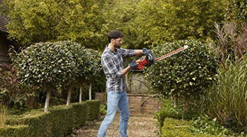 Black & Decker Black + Decker Elektro-Heckenschere (500W, 50 cm Schwertlänge, 22 mm Schnittstärke, Bügel-Zweithandgriff und transparentem Handschutz, für mittlere bis große Hecken)