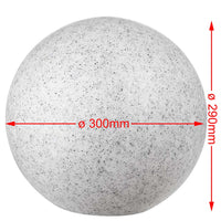 Lampada Sfera Giardino 30cm Luce Illuminazione Esterno Attacc E27 Effetto Pietra