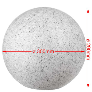Lampada Sfera Giardino 30cm Luce Illuminazione Esterno Attacc E27 Effetto Pietra