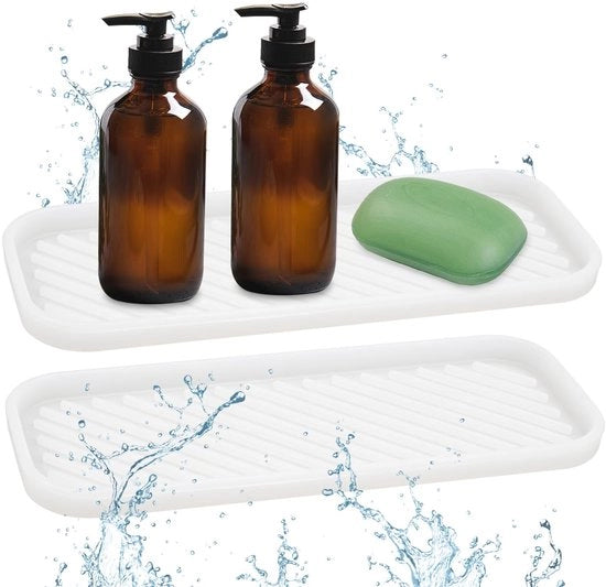 Mat di silicone per piastra 23 x 9 cm - Mat gootsteen - Organizzatore per cucina - Resistente al lavastoviglie - Sicuro per alimenti - BPA libero - Mat per asciugare