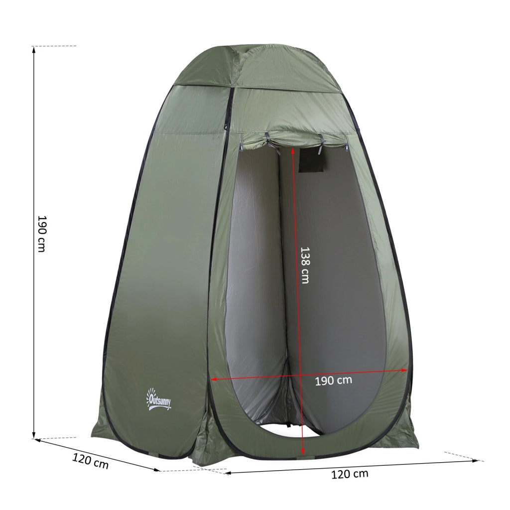 Cabina Doccia Portatile Pop-Up ¨C Zephmum ¨C Verde 120x120x190 cm