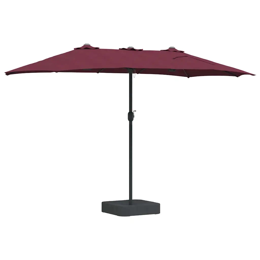 Ombrello da giardino-Ombrellone da spiaggia Rosso Bordeaux 385 x 209 x 244 cm 849017