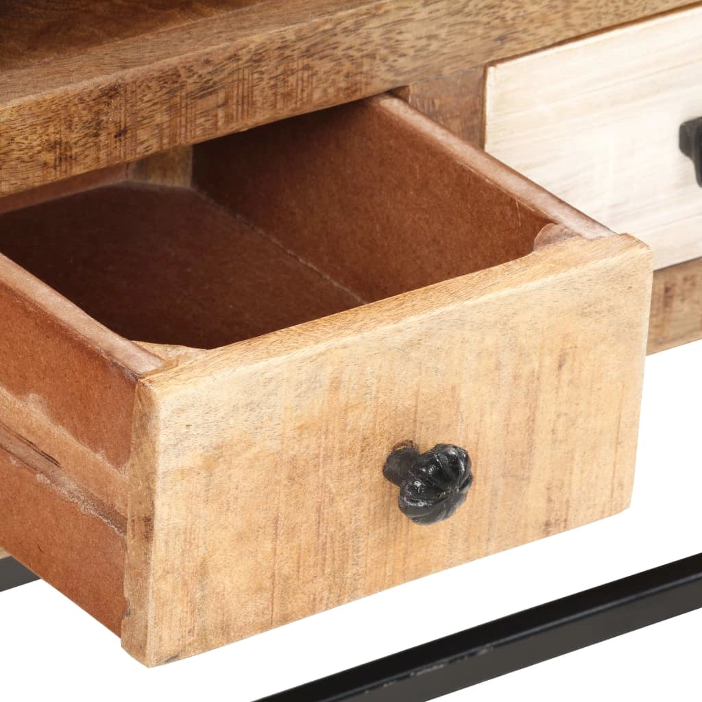 Mobile TV multimediale scaffale TV mobile TV sala da pranzo soggiorno camera da letto 120 x 30 x 40 cm legno massello di recupero marrone 02_0025824