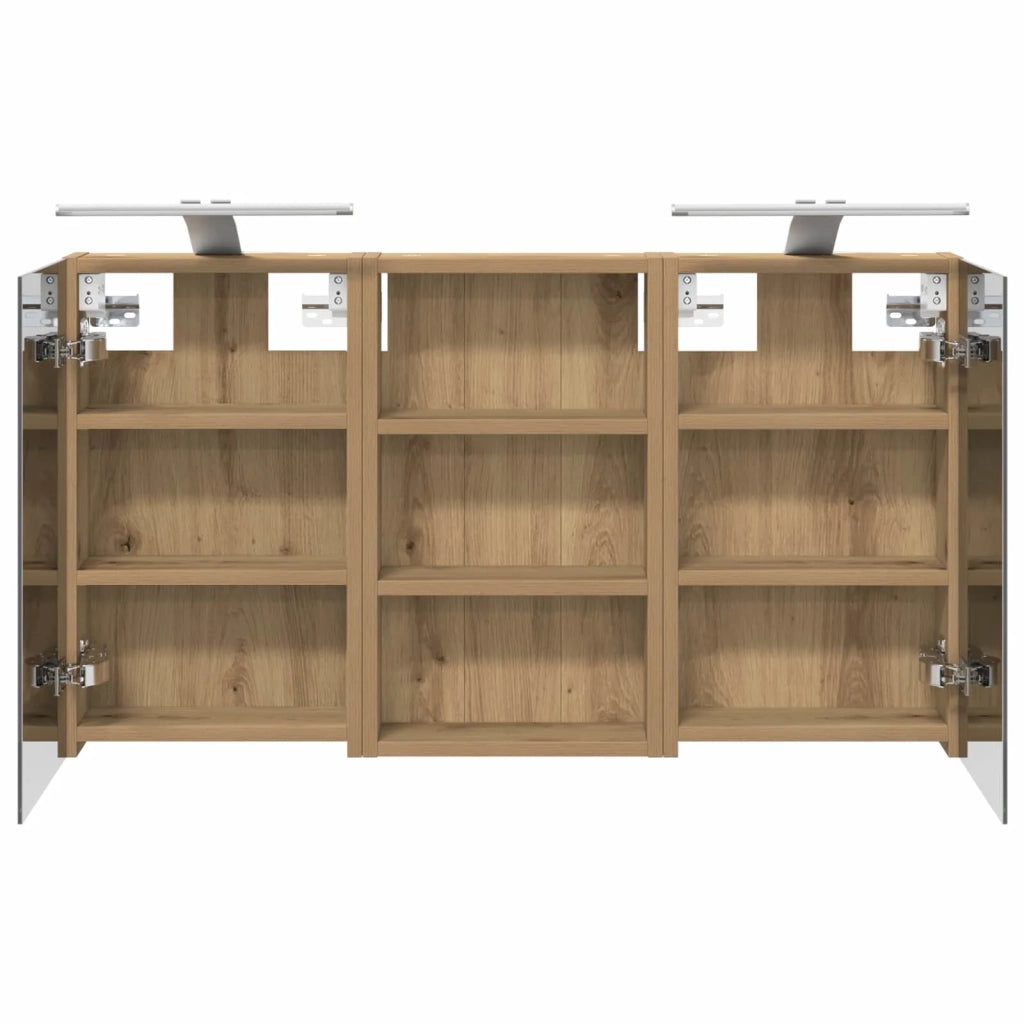 Set di Armadi da Bagno | Armadio da bagno con lo scaffale 3 pz 90 x 10,5 x 50 cm