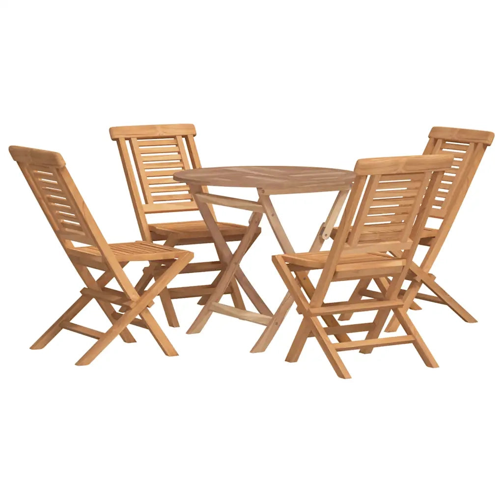 Set da Pranzo per Giardino 5 pz in Legno Massello di Teak 3155016