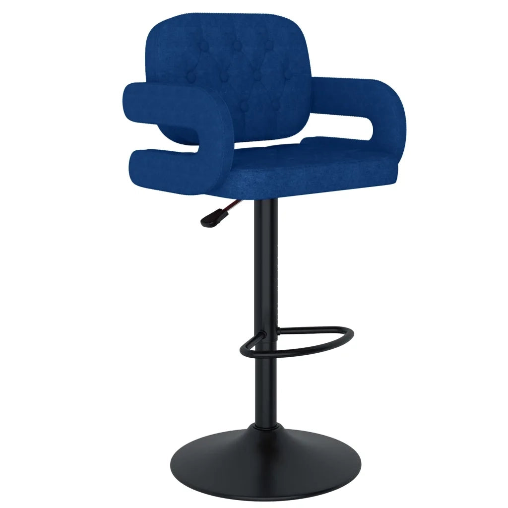 Sgabelli da Bar 2 pz Blu in Tessuto 335621
