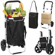 Carrello della spesa pieghevole 3 in 1 ¨C zephmum ¨C Nero, 40L, 25kg, con scomparto refrigerante