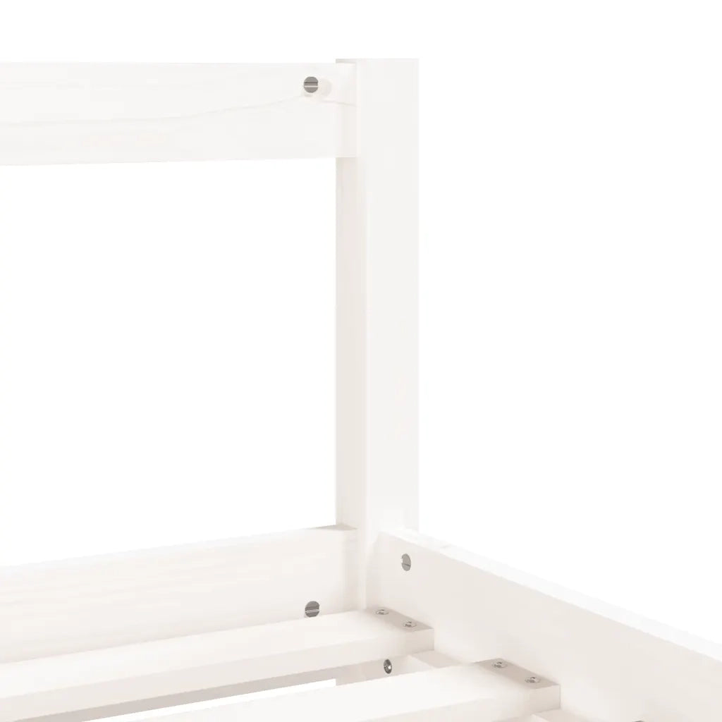 Giroletto per Bambini | Letto Infantile | Lettino Bianco 80x160cm in Legno Massello di Pino