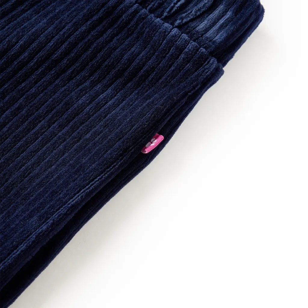 Pantaloni da Bambino in Velluto a Coste Blu Marino 92 14079