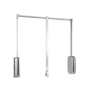 Emuca Appendiabiti per armadio Sling, 830 - 1150, Cromato brillo, Acciaio e Tecnoplastica, 1 u.