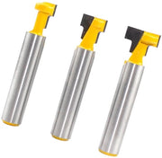 3 pezzi di T-groeffrezzo in acciaio duro, T-groeffrezzo per frese a tazza, T-groeffrezzo per legno, T-groeffrezzo per frese a tazza per soprafrese 8 mm, frezze per viti a 6 guglie comuni
